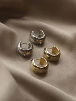 Gabi The Label [ Hoops ] Essential Bold Hoops - Silver *Platinum-plated