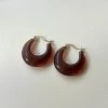 Gabi The Label Vintage Acrylic Cradle Hoops - Purple Taupe EARRINGS