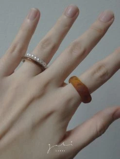 Gabi The Label Set Of 3 Rings - Brown