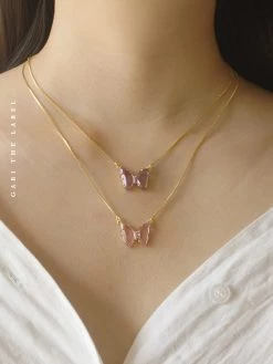 Gabi The Label LOVEDAY Necklace - Pink *Gold-plated