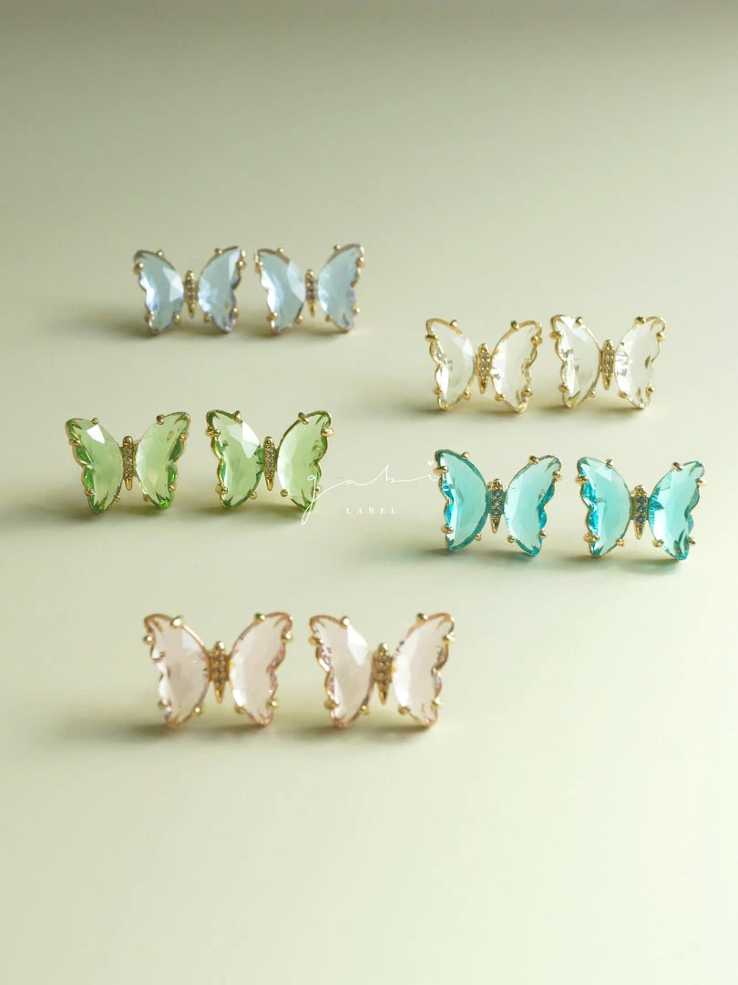 Gabi The Label Butterfly Earstuds - Mint Green *S925 Earposts EARRINGS
