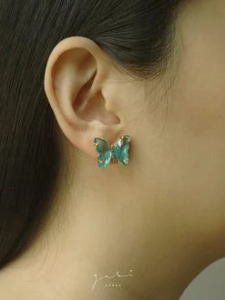 Gabi The Label Butterfly Earstuds - Aqua *S925 Earposts