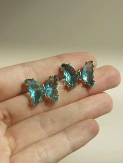 Gabi The Label Butterfly Earstuds - Aqua *S925 Earposts
