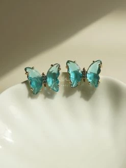Gabi The Label Butterfly Earstuds - Aqua *S925 Earposts
