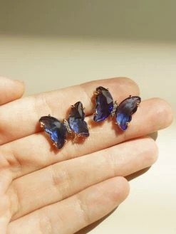 Gabi The Label Butterfly Earstuds - Blue *S925 Earposts EARRINGS