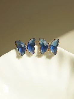 Gabi The Label Butterfly Earstuds - Blue *S925 Earposts EARRINGS