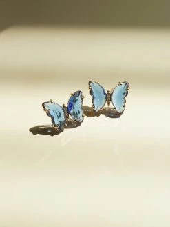 Gabi The Label Butterfly Earstuds - Blue *S925 Earposts EARRINGS