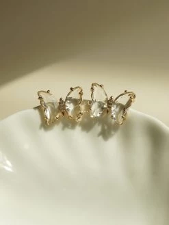 Gabi The Label EARRINGS Butterfly Earstuds - Clear *S925 Earposts
