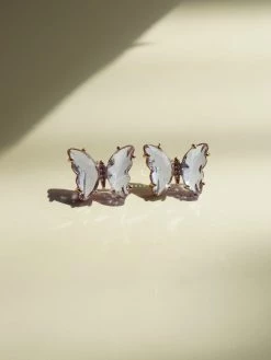 Gabi The Label EARRINGS Butterfly Earstuds - Lilac *S925 Earposts