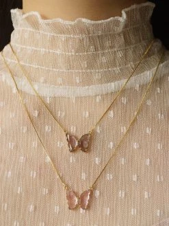 Gabi The Label [ Butterflies ] LOVEDAY Necklace - Purple *Gold-plated