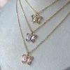 Gabi The Label Petite Butterfly Necklace - Lilac [ Butterflies ]