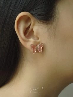 Gabi The Label Butterfly Earstuds - Pink *S925 Earposts EARRINGS