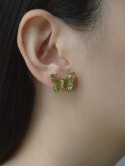 Gabi The Label Butterfly Earstuds - Mint Green *S925 Earposts EARRINGS