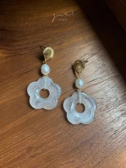 Gabi The Label Vintage Camellia Earrings *18K Gold-plated