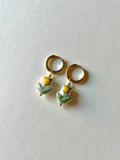 Gabi The Label Ceramic Tulip Hoop Earrings