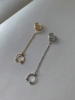 Gabi The Label Chain Link Ear Cuff - Silver