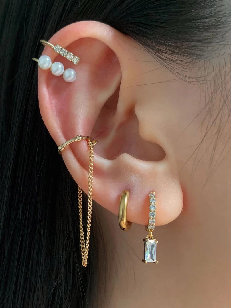 Gabi The Label Pearl CZ Ear Cuff