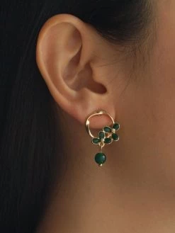 Gabi The Label CHARLOTTE Earrings - Green *S925 Earposts