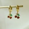 Gabi The Label EARRINGS Heart Cherry Huggies