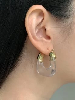 Gabi The Label Chunky Vintage Hoops - Clear