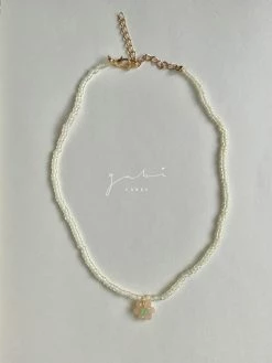 Gabi The Label Beaded Flower Choker - Marshmallow Cream NECKLACE