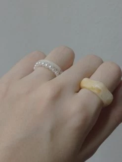 Gabi The Label Set Of 3 Rings - Cream