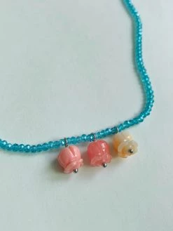 Gabi The Label Dainty Blue Necklace With Assorted Charms