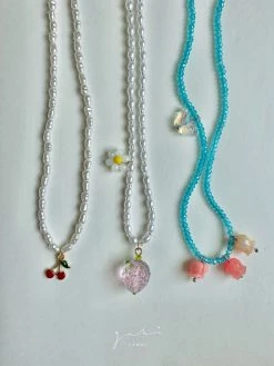 Gabi The Label Dainty Blue Necklace With Assorted Charms