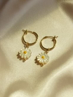 Gabi The Label Daisy Hoops - Natural Shell EARRINGS