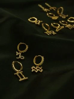 Gabi The Label Pavé Sparkle Horoscope Huggies *18k Gold-plated EARRINGS