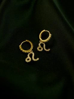 Gabi The Label Pavé Sparkle Horoscope Huggies *18k Gold-plated EARRINGS