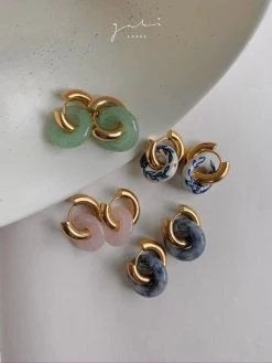 Gabi The Label Donut Hoops - Blue Stone EARRINGS