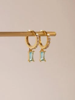 Gabi The Label DREAM Huggies - Aqua *18K Gold-plated EARRINGS