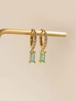 Gabi The Label EARRINGS DREAM Huggies - Mint Crush *18K Gold-plated