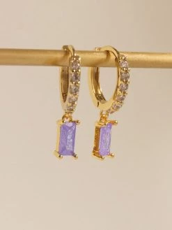 Gabi The Label EARRINGS DREAM Huggies - Purple Crush *18K Gold-plated