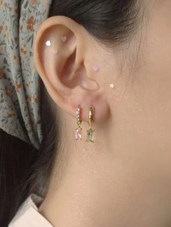 Gabi The Label DREAM Huggies - Pink *18K Gold-plated EARRINGS