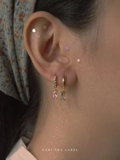 Gabi The Label DREAM Huggies - Pink *18K Gold-plated EARRINGS