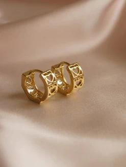 Gabi The Label EARRINGS ELLA Huggies - Clear *Gold-plated