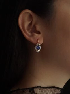 Gabi The Label ERZSI Earrings - Dark Blue *Gold-plated // GABI EXCLUSIVE