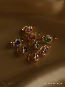 Gabi The Label ERZSI Earrings - Amethyst Purple *Gold-plated // GABI EXCLUSIVE