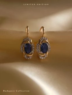 Gabi The Label ERZSI Earrings - Dark Blue *Gold-plated // GABI EXCLUSIVE