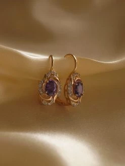 Gabi The Label ERZSI Earrings - Amethyst Purple *Gold-plated // GABI EXCLUSIVE