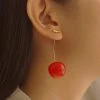 Gabi The Label Cher (Cherry) Earrings *Gold-plated Stems