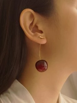 Gabi The Label Cherié (Cherry) Earrings *Gold-plated Stems