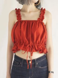 Gabi The Label CLOTHING Elle Ruffles Top - White