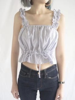 Gabi The Label Elle Ruffles Top - Stripes