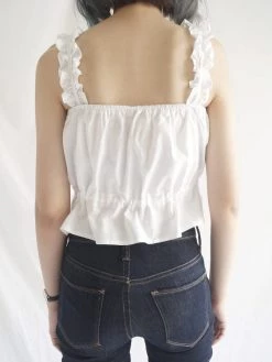 Gabi The Label CLOTHING Elle Ruffles Top - White