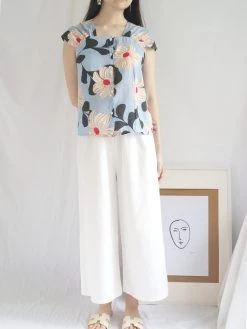 Gabi The Label White Ribbon Pants CLOTHING