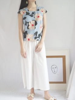 Gabi The Label White Ribbon Pants CLOTHING