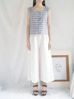 Gabi The Label White Ribbon Pants CLOTHING
